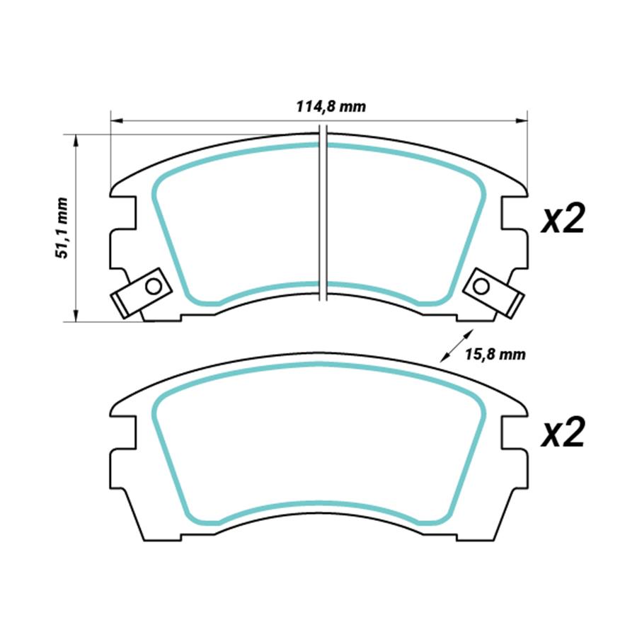 Bremsbelagsatz vorne